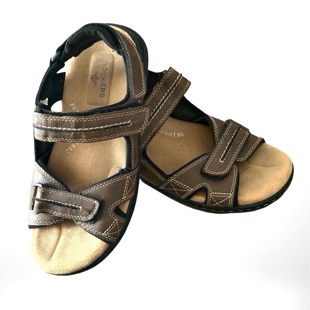 Dockers Brown Fisherman Sandals 90-21489 Fusion Footbed Mens Size 7M Womens 9